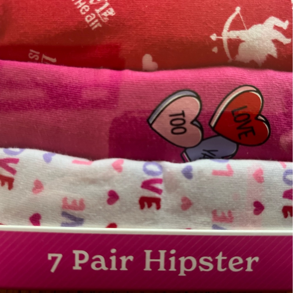 Valentine's Day Jersey Hipster Panties 7-Pack. Women size XL (16-18) New in Box. - Picture 11 of 16